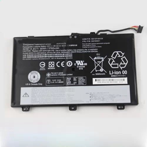 Batterie pour Lenovo ThinkPad S3 Yoga 14 20DM Série